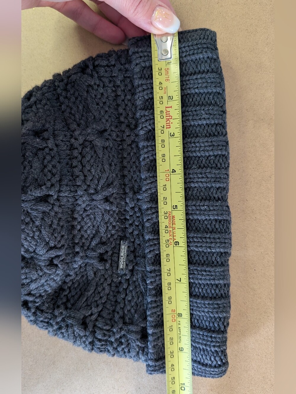 Woolrich John Rich & Bros. Knit Wool Hat w Real Fur Pom, Made In Italy - Picture 9 of 9